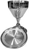 Chalice and paten set - Crucifix motif