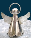 Angelito con vestido - bao en plata