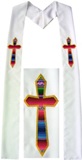 White Stole with Awayo Cross