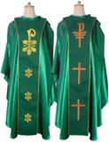 Green Chasulbe with Reversible Underlay Stole