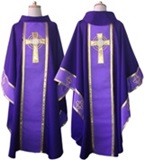 Purple Chasuble - Golden Cross