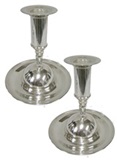 Set of two candelabrums with base (silver 925)