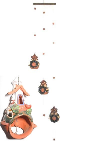 Mobile en céramique - motifs cruches