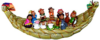 Crêche andine sur radeau - taille moyenne