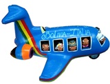 Aeroplane with andean figures