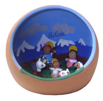 Circular nativity scene