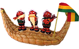 Totora Raft with Musicians (Big)
