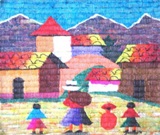 壁掛け「村の風景」