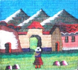 壁掛け「村の風景」