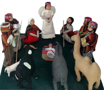 Rag Andean Nativity Scene - Big