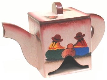 Théière avec motif 