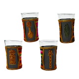Decorated glasses for celebration