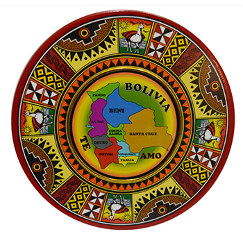 Plato de madera decorativo Bolivia Te Amo
