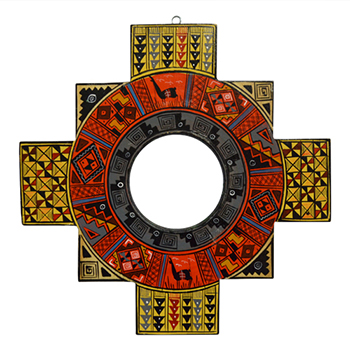 Croix en bois Tiwanacota Chacana