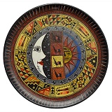 Plato de madera decorativo: Eclipse Andino