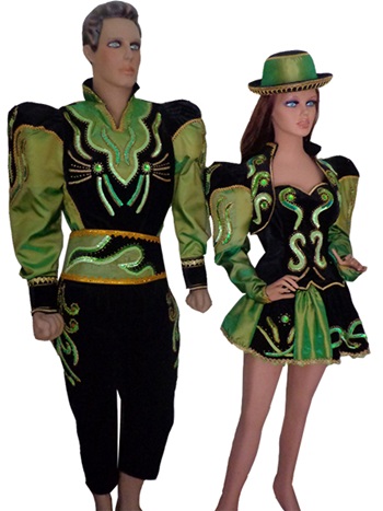 Traje de caporal modelo Torero color Verde para Hombre