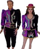 Costume de Caporal Torero Noir et Fuchsia pour homme