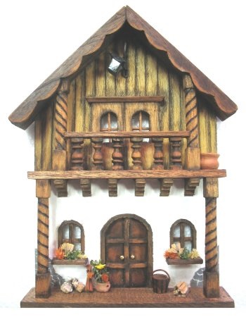 Retable maison avec façade en bois