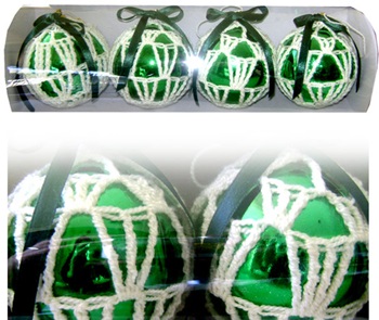 Pompas Navideña Artesanal de Lujo - Verde