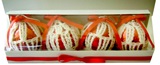 Christmas Adorments - Red Knitted Balls