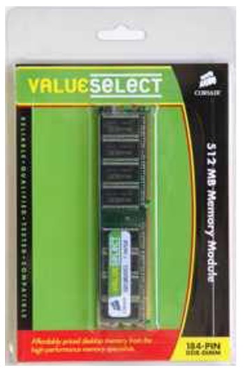 Memoria CORSAIR ValueSelect DDR 512 MB PC400