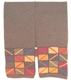 100% Alpaca Mosaic Scarf- Marengo