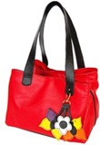 Sac  Main en Cuir de Lama   Spring   - Rouge