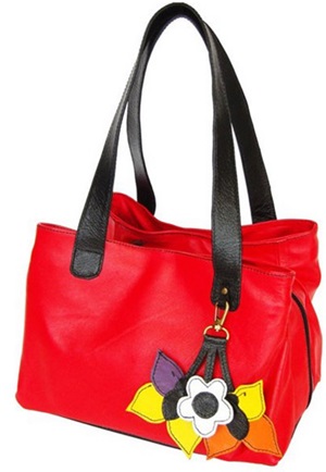 Cartera de cuero de llama   Spring   - Rojo