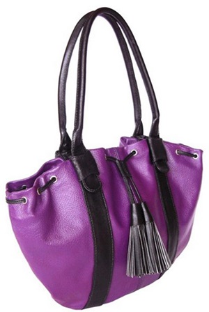 Sac à Main en Cuir de Lama   Classique   - Violet