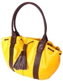 Sac  Main en Cuir de Lama   Classique   - Jaune