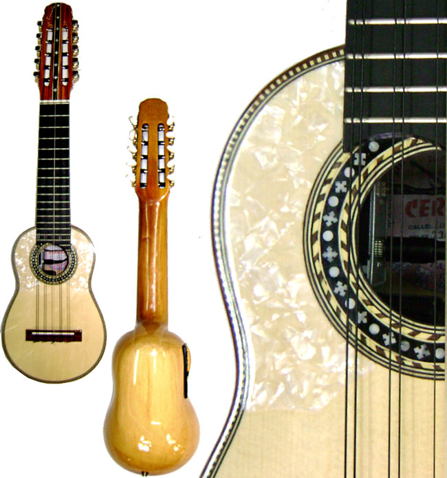 Elektroakustisches Charango mit Artec-Equalizer