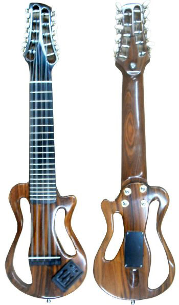 Elektroakustisches Konzert-Charango aus Jakarandaholz