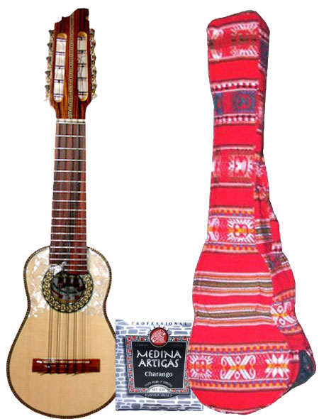 Profi - Charango + Tasche + Saiten