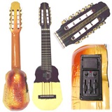 Electroacoustic Concert Charango - Kjarkas Model with Inti carving