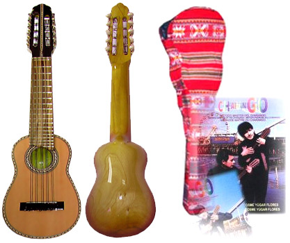 Semi-Professionelles Charango + Tasche + Kurs zum Selbststudium mit DVD
