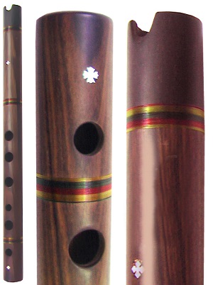 Gamboa Quena aus Moradilloholz mit Mundstück aus Ebenholz