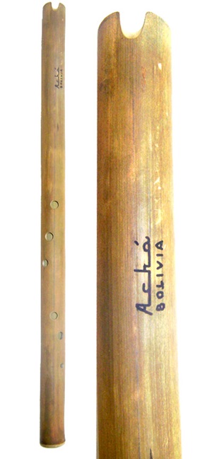 acha ボリビア ケーナ 6穴 木製 G管ケーナ: アンデス・フォルクローレ