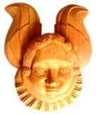 Angel with extended wings