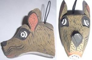 Máscara con diseño de Lobo