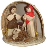 Nacimiento con pesebre en chala de choclo
