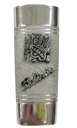 Lighter case  Bolivia  - pewter