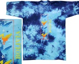 Polera azul  Bolivia  - estilo jaspeado