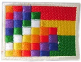 Parche  Bandera Boliviana y Wiphala 