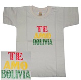 Polera   Te Amo Bolivia - Tricolor