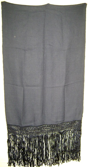 Dark blue alpaca shawl