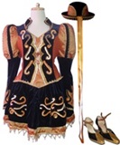 Traje de Caporal para Mujer - Anaranjado