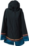 Jacket with awayo for women- green stripe