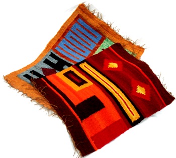 Sheep wool individual table mats - rustic style
