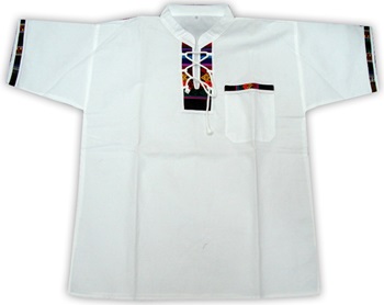 Shirt with awayo details - short sleeves